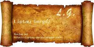 Liptay Gergő névjegykártya