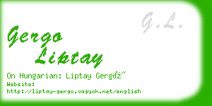 gergo liptay business card